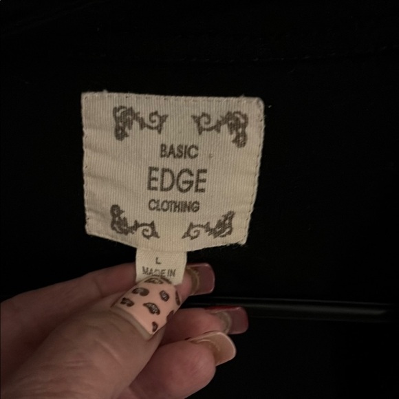 Edge Black Blazer Sleek Suit Jacket - Picture 2 of 9